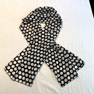 Initials Black and White Dot Scarf